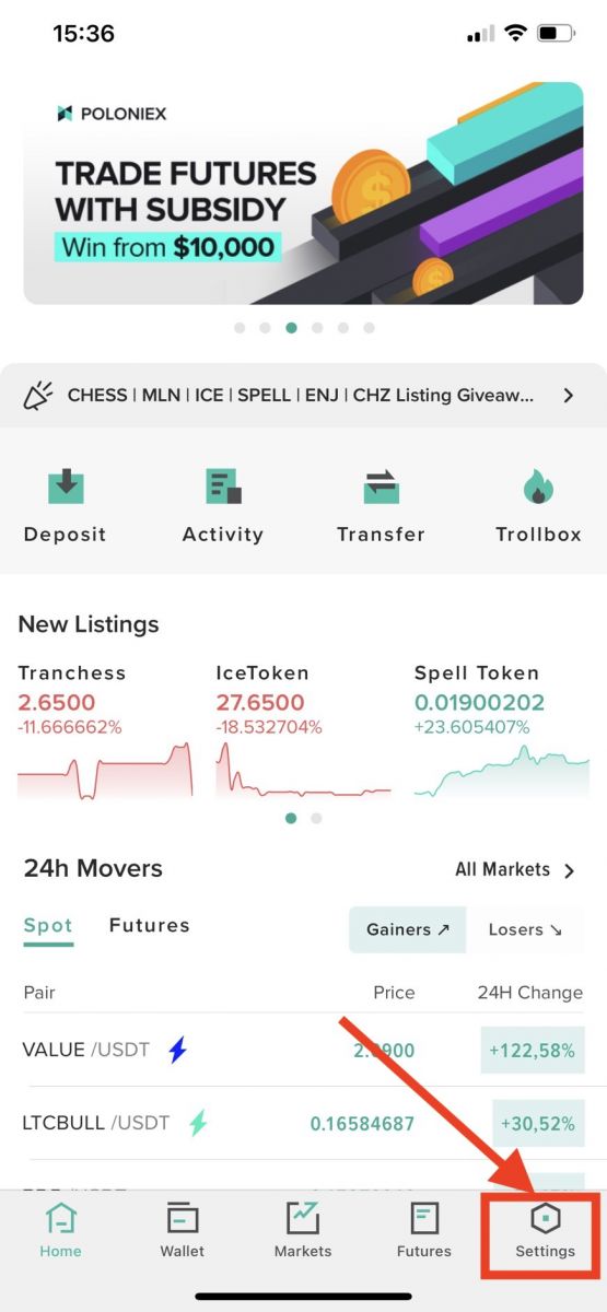 ວິທີການລົງທະບຽນບັນຊີຈາກ Poloniex
