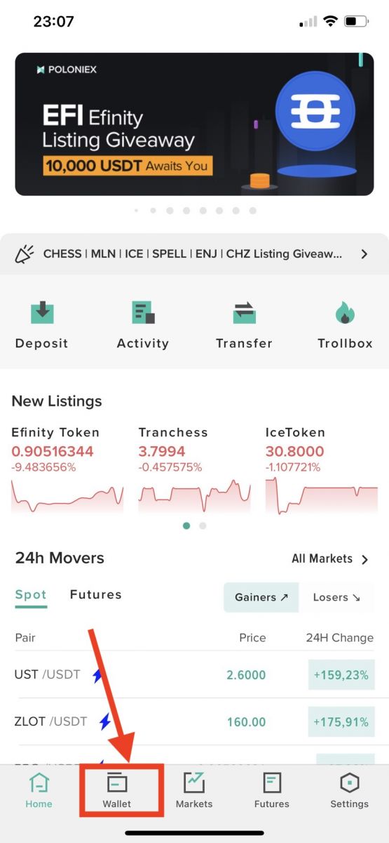 Ki jan yo konekte ak retire nan Poloniex